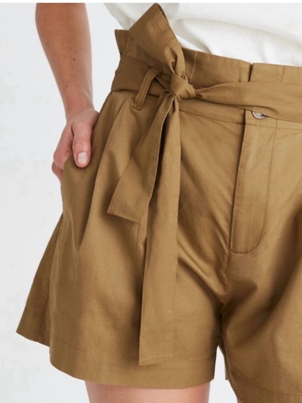 Madewell Classic Desert Paperbag Belted Shorts